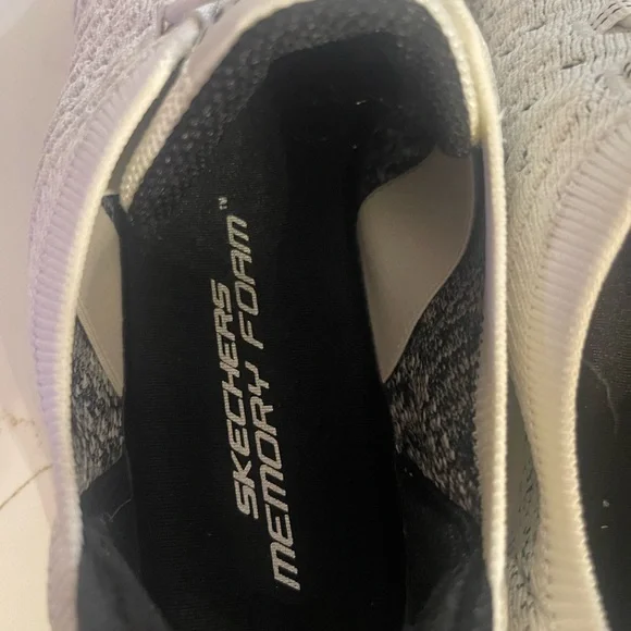 Skechers Men's White Knit Sneakers - Picture 4 of 6